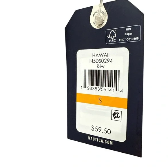 Nautica White Knit Tank Top with Palm Tree Design - Picture 5 of 5